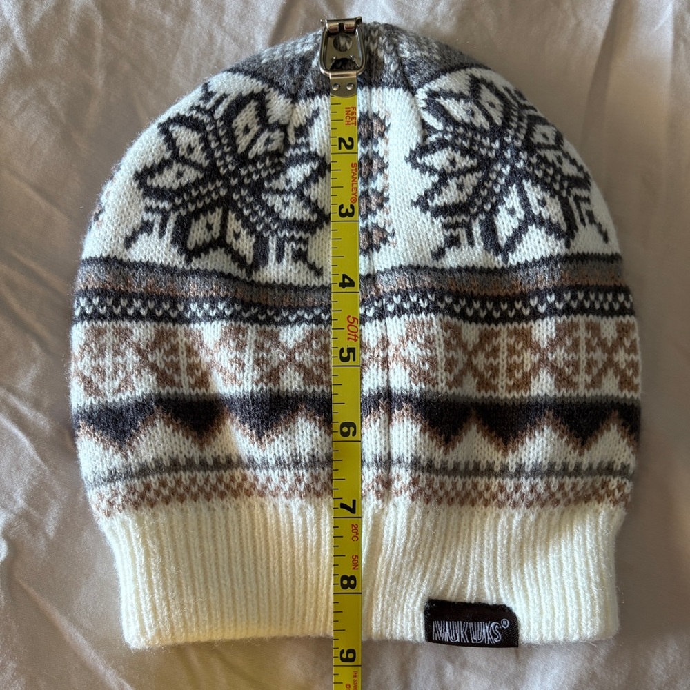 MukLuk Winter Knit Beanie with Nordic Pattern - Kid’s sized - Picture 3 of 4